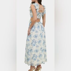 Blu Pepper Ruffle Cutout Maxi Sundress NWT